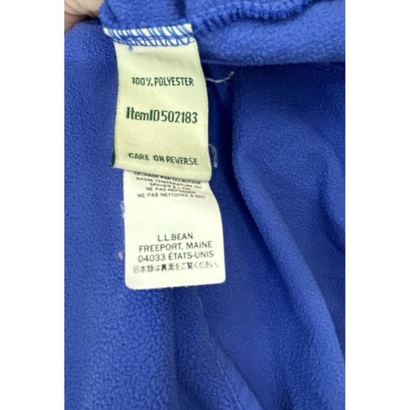 L.L.‎ Bean Women's Polyester Blue Micro Fleece 1/4 Zip Size Large Long Sleeve - Picture 5 of 9